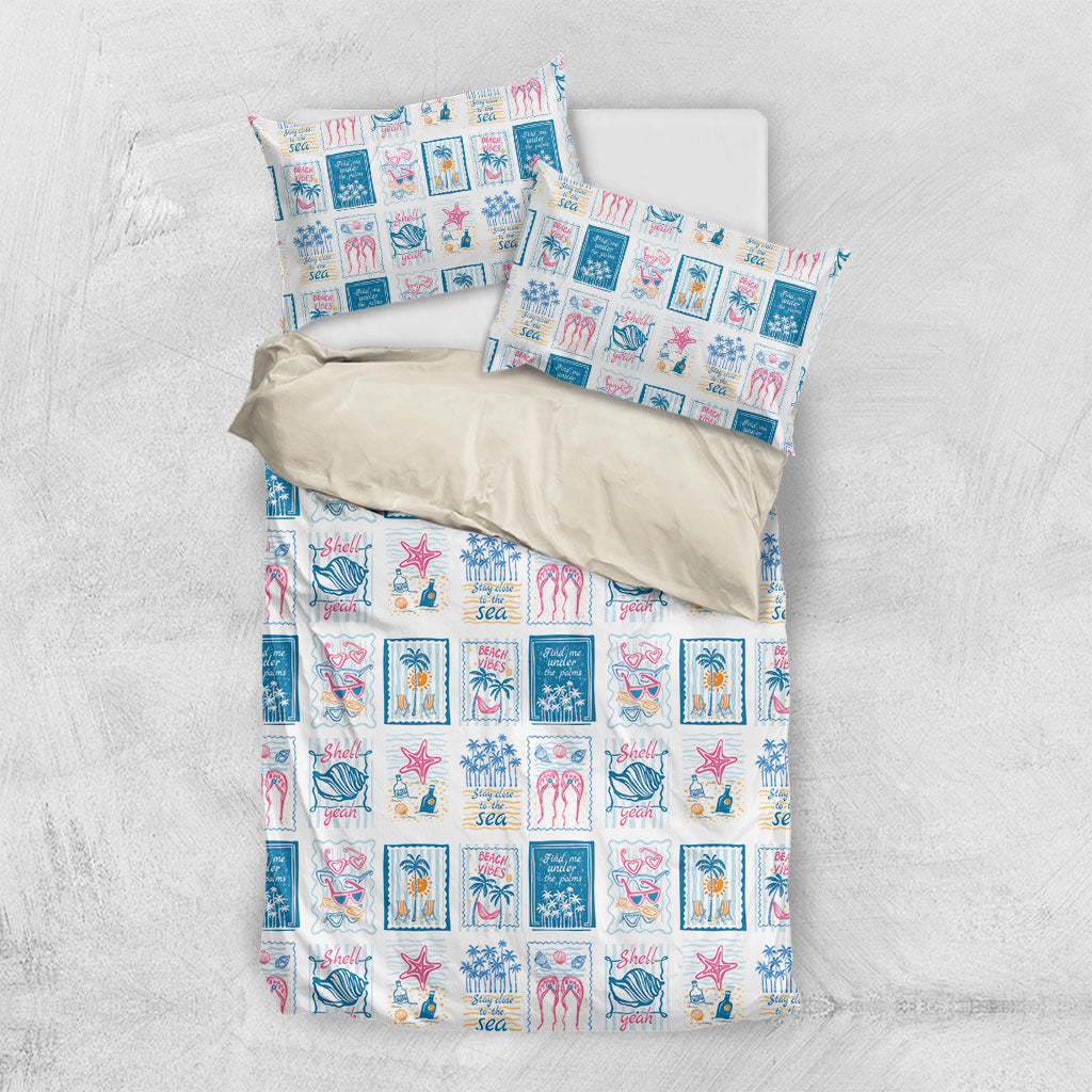 Hawaii Coastal Summer Postcard Bedding Set