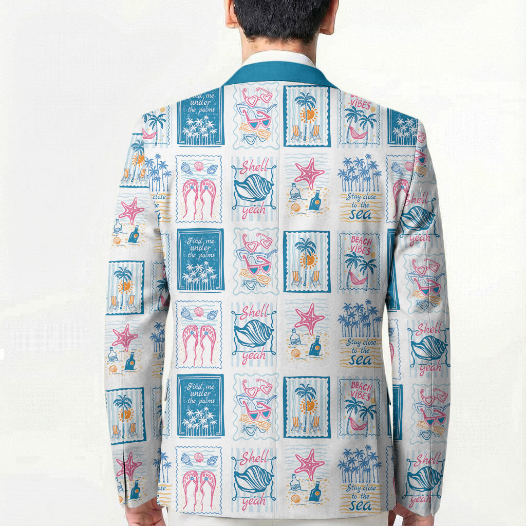 Hawaii Coastal Summer Postcard Blazer