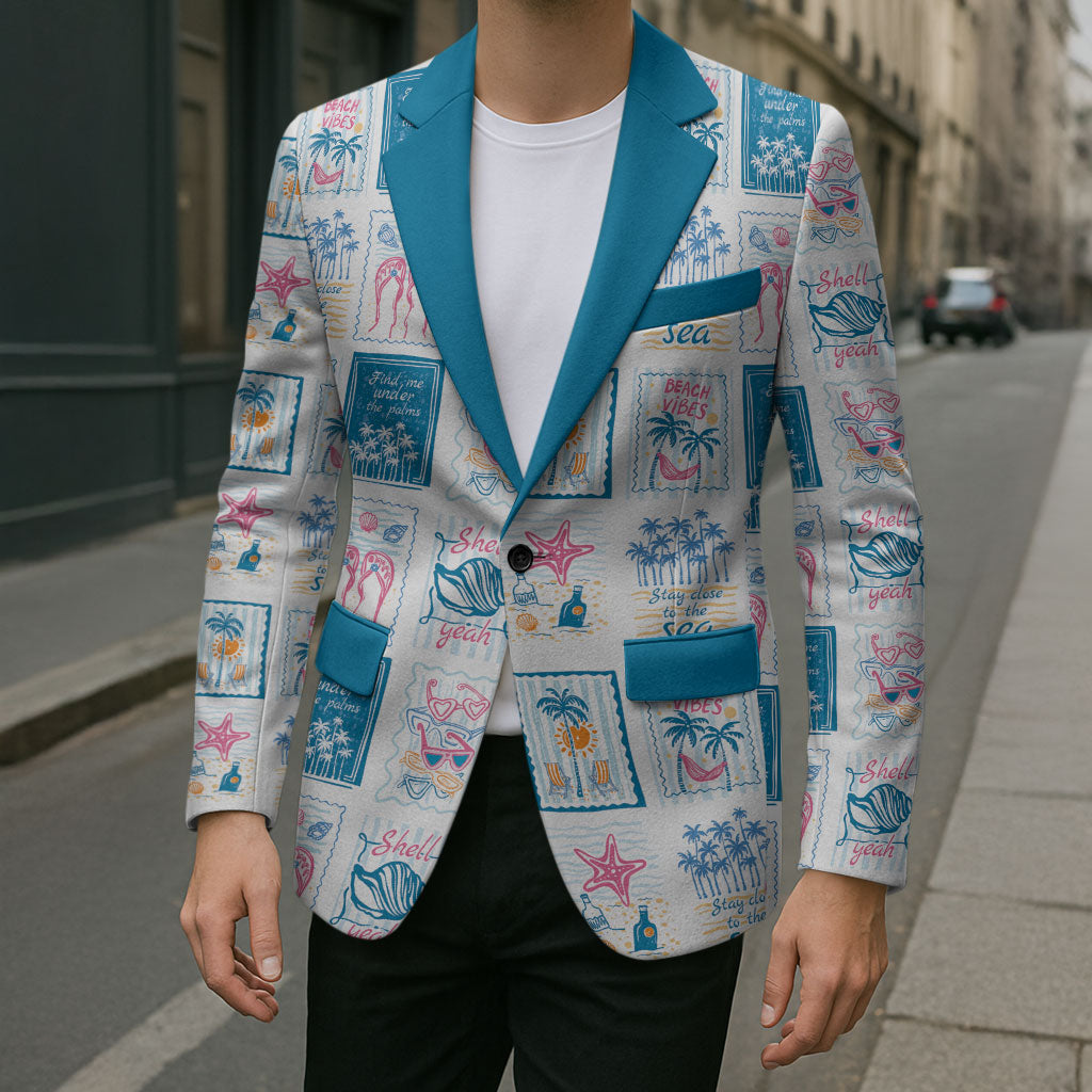 Hawaii Coastal Summer Postcard Blazer