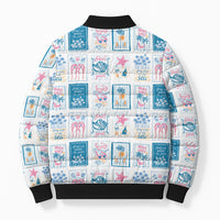 Hawaii Coastal Summer Postcard Bomber Puffer Jacket
