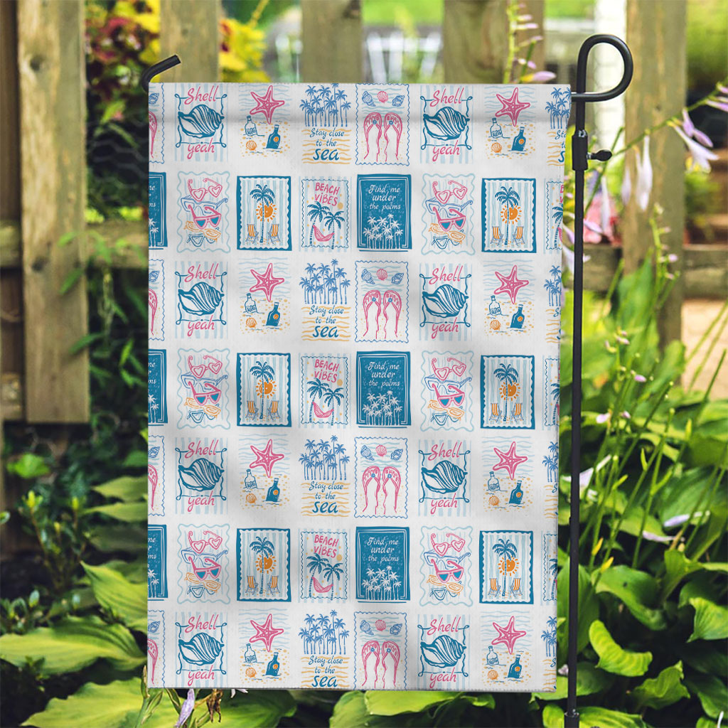 Hawaii Coastal Summer Postcard Garden Flag