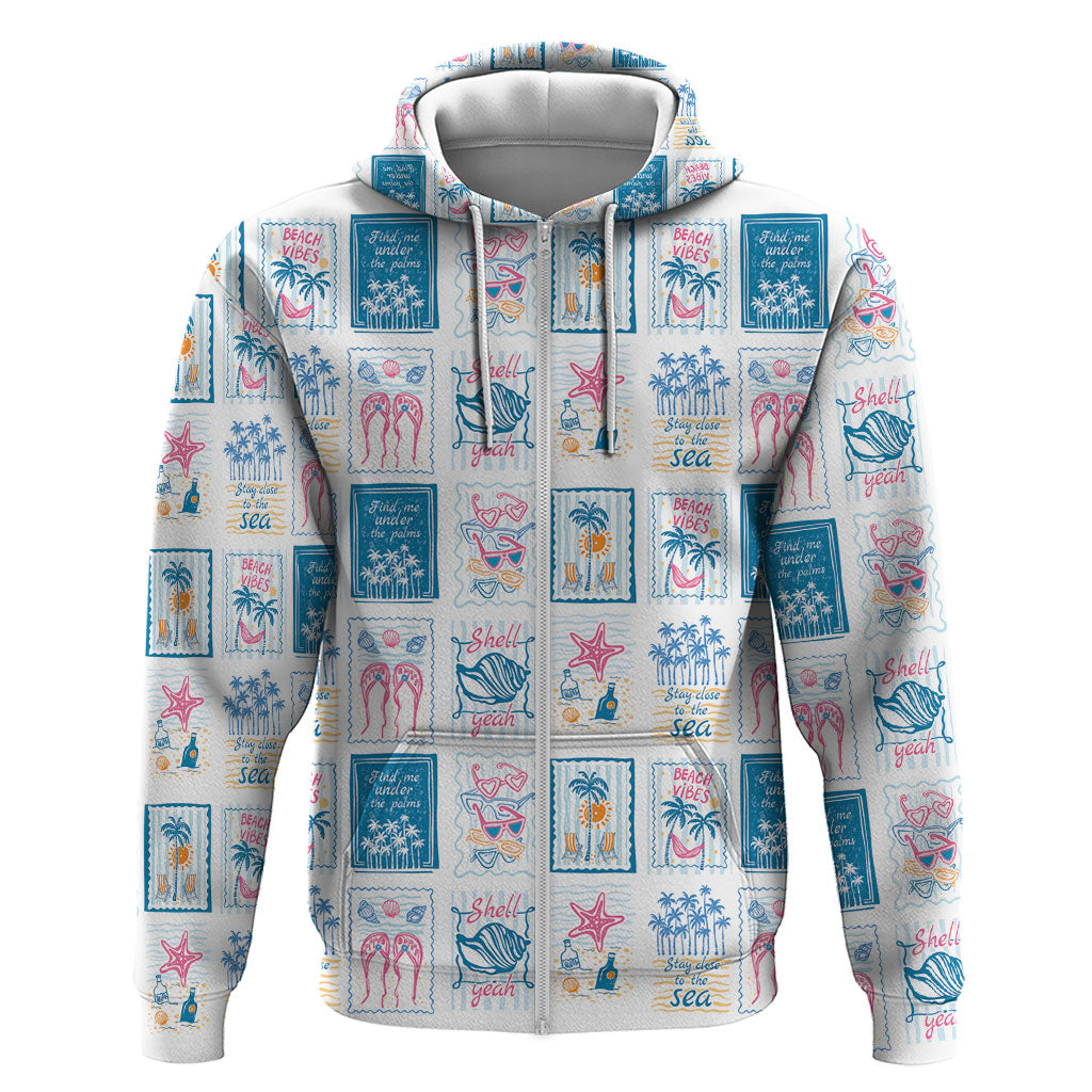 Hawaii Coastal Summer Postcard Hoodie