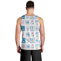 Hawaii Coastal Summer Postcard Men Tank Top
