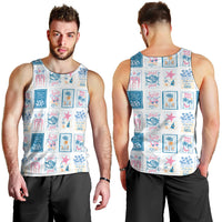 Hawaii Coastal Summer Postcard Men Tank Top