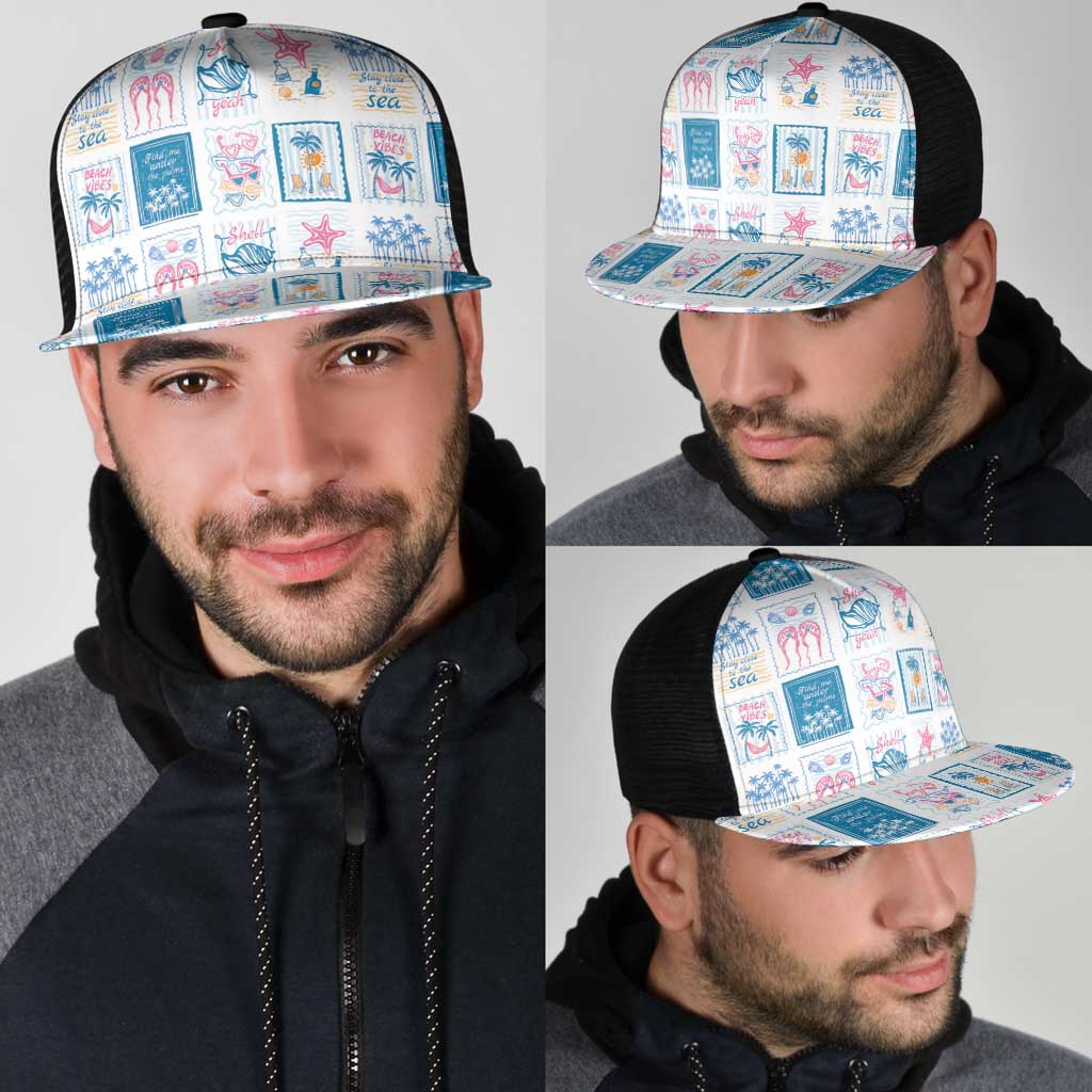 Hawaii Coastal Summer Postcard Mesh Trucker Cap