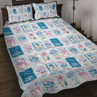 Hawaii Coastal Summer Postcard Quilt Bed Set