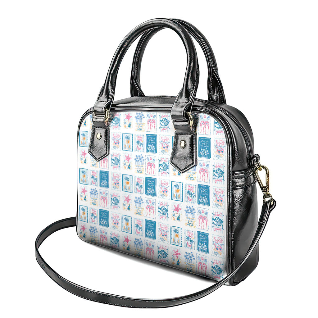 Hawaii Coastal Summer Postcard Shoulder Handbag