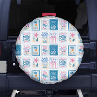 Hawaii Coastal Summer Postcard Spare Tire Cover