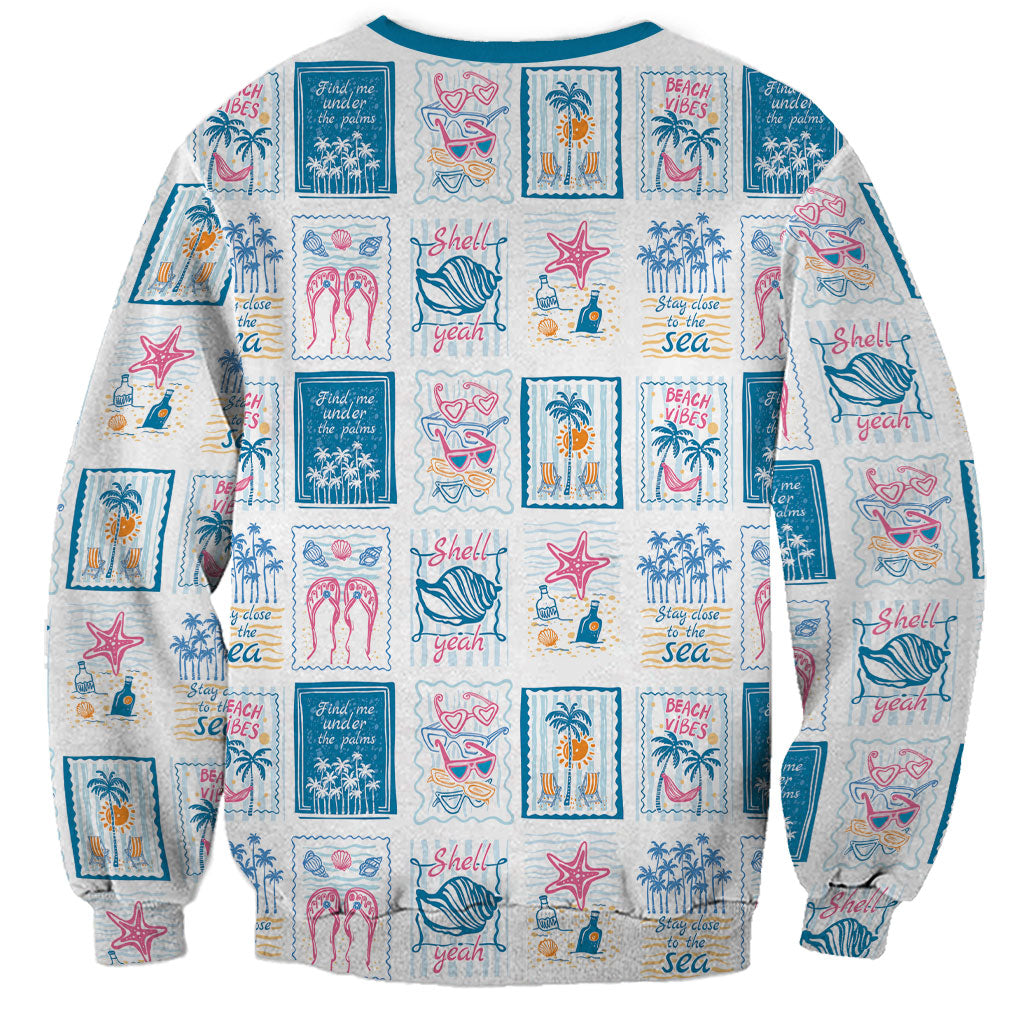 Hawaii Coastal Summer Postcard Sweatshirt