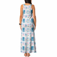 Hawaii Coastal Summer Postcard Tank Maxi Dress