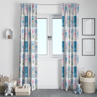 Hawaii Coastal Summer Postcard Window Curtain