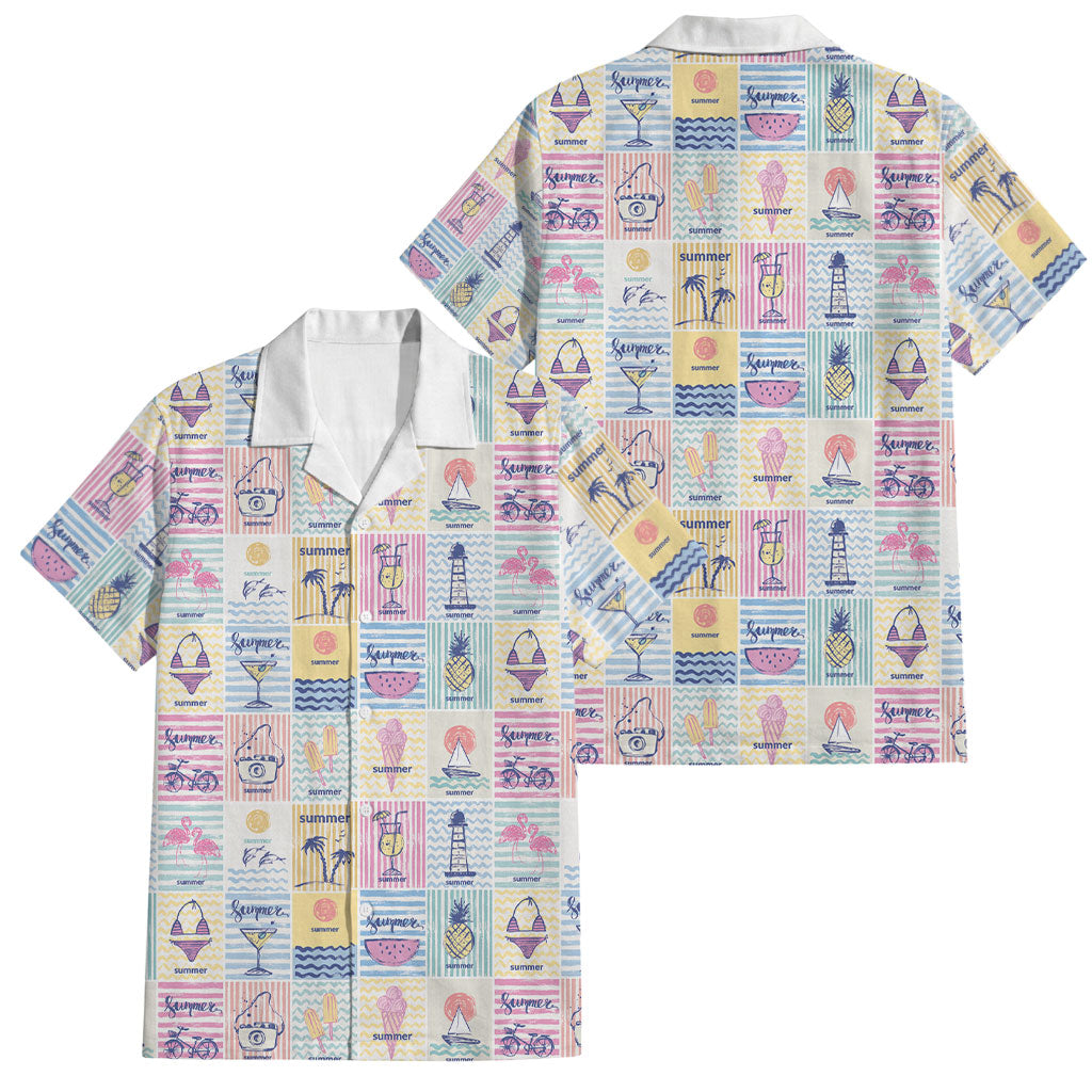 Aloha Summer Posters Grunge Textures Family Matching Summer Maxi Dress and Hawaiian Shirt