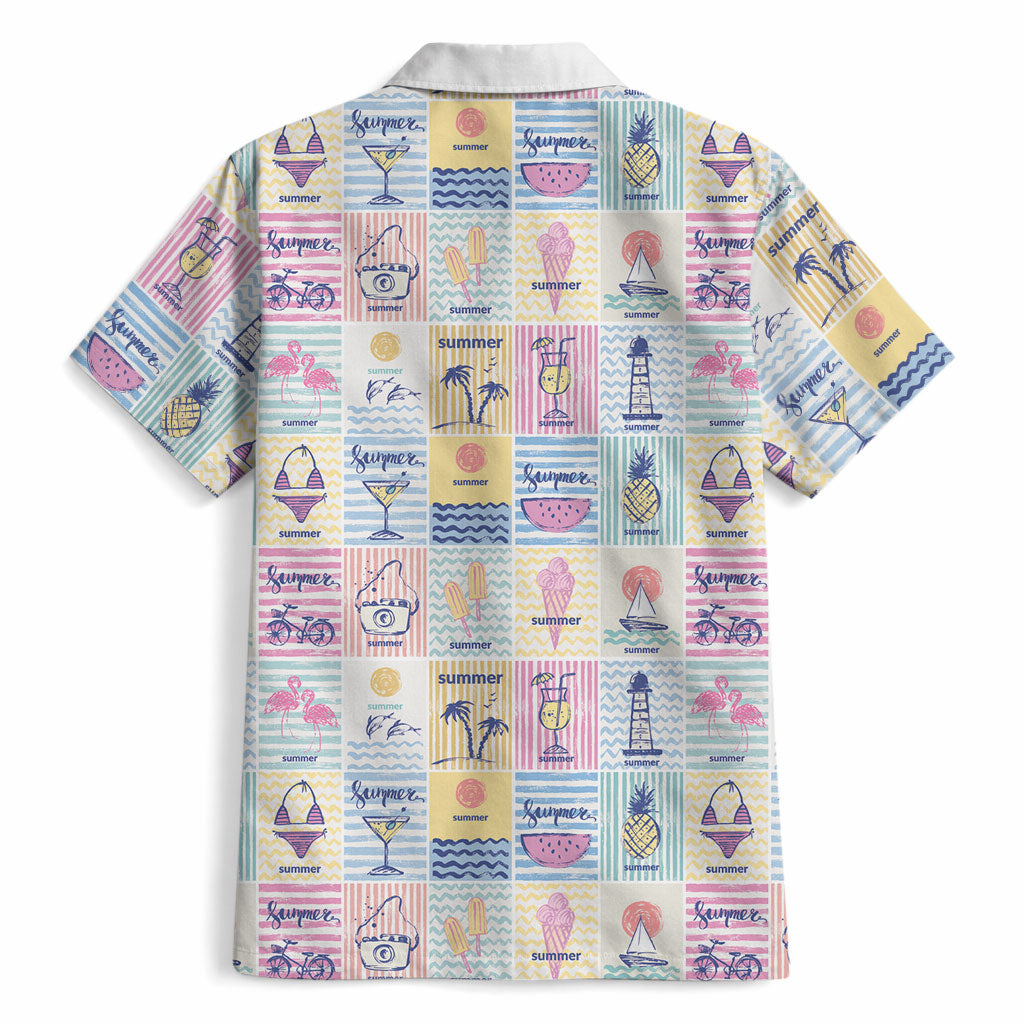 Aloha Summer Posters Grunge Textures Hawaiian Shirt