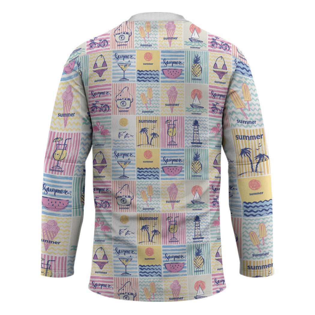 Aloha Summer Posters Grunge Textures Hockey Jersey