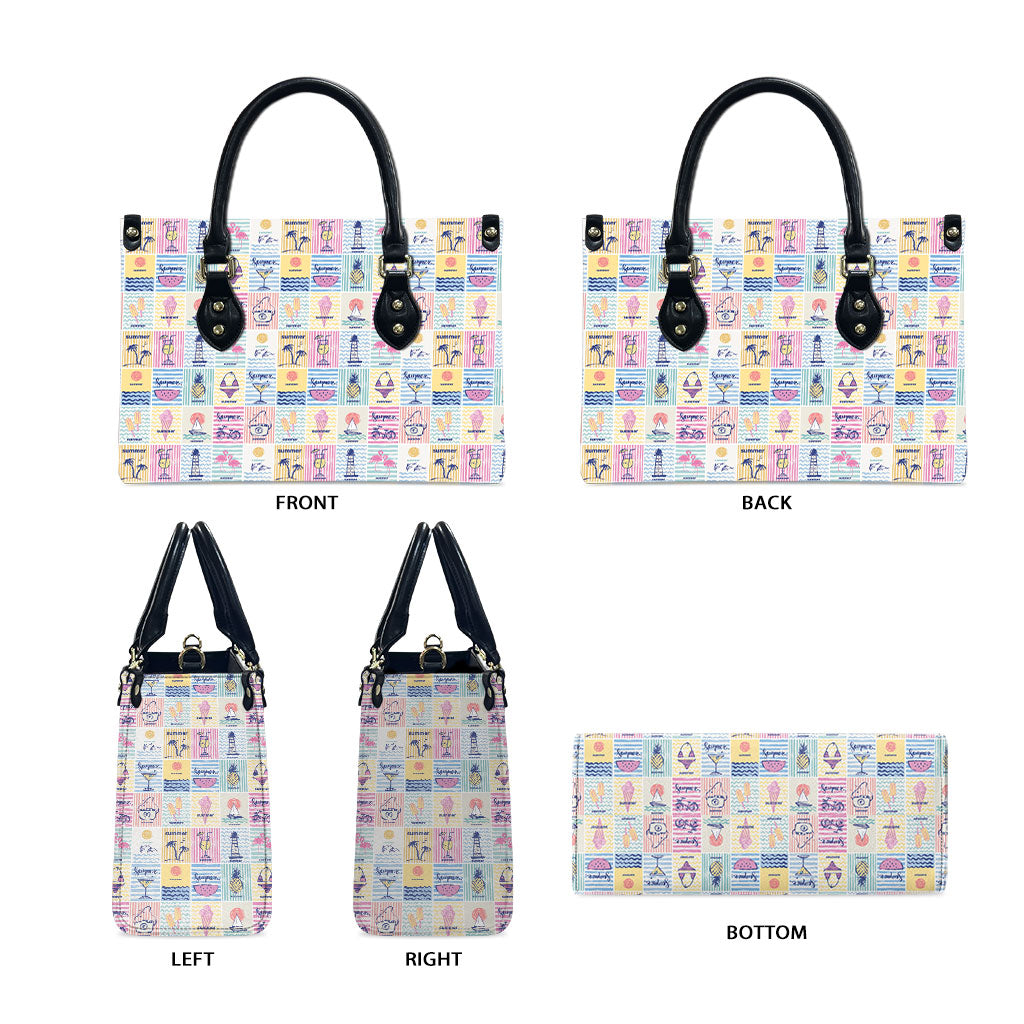 Aloha Summer Posters Grunge Textures Leather Bag