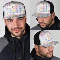 Aloha Summer Posters Grunge Textures Mesh Trucker Cap