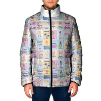 Aloha Summer Posters Grunge Textures Padded Jacket