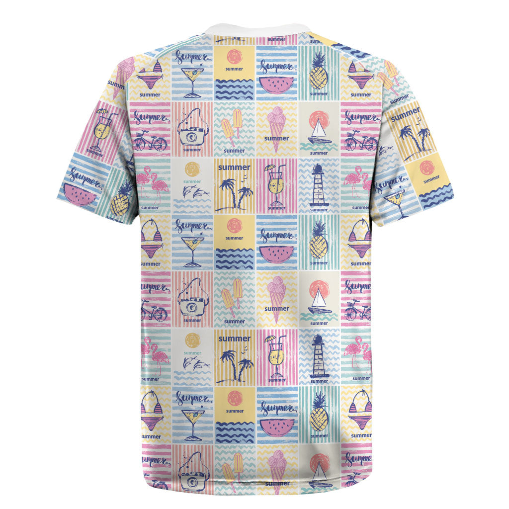 Aloha Summer Posters Grunge Textures Rugby Jersey