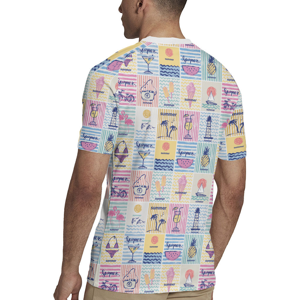 Aloha Summer Posters Grunge Textures Rugby Jersey