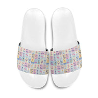 Aloha Summer Posters Grunge Textures Slide Sandals