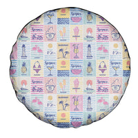 Aloha Summer Posters Grunge Textures Spare Tire Cover