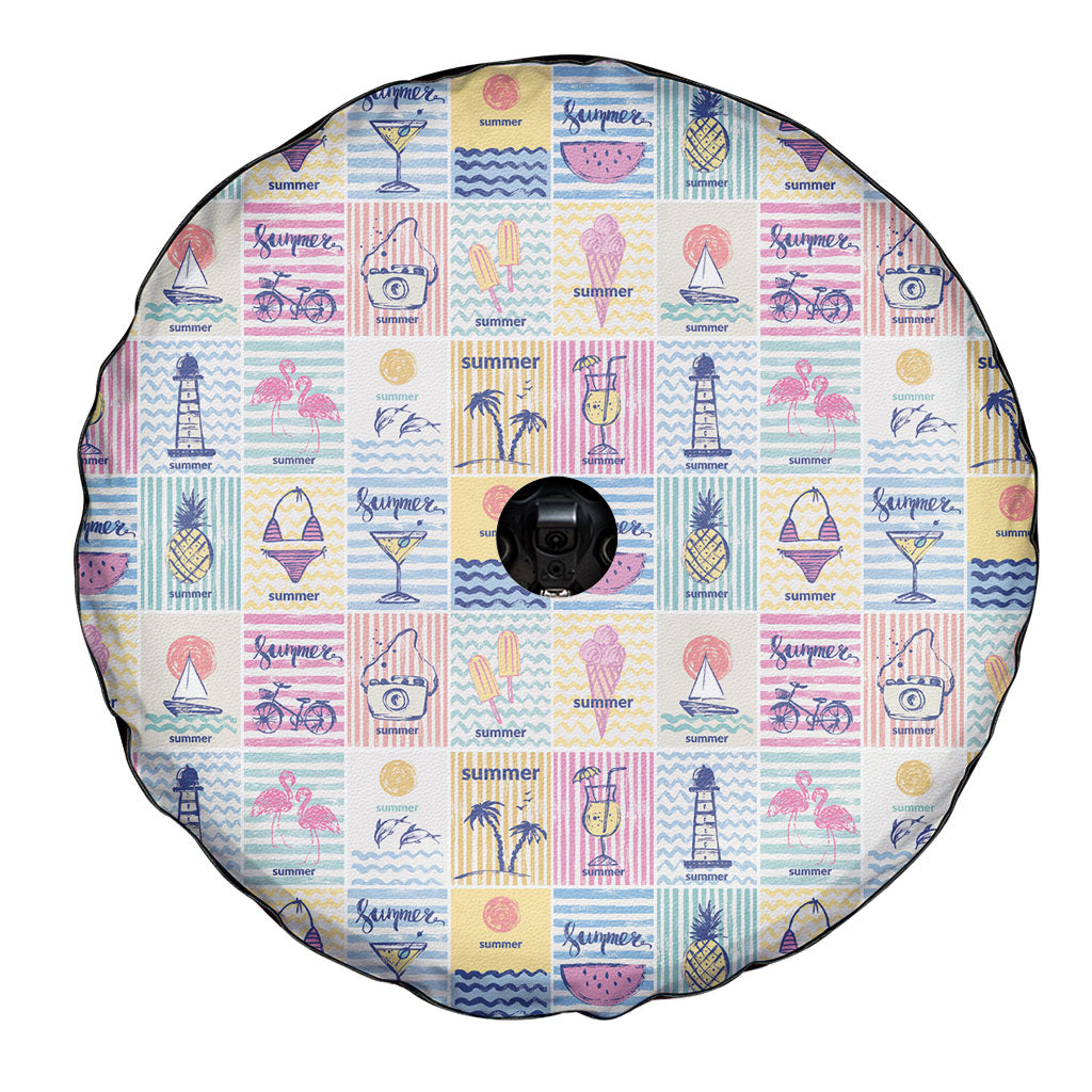 Aloha Summer Posters Grunge Textures Spare Tire Cover