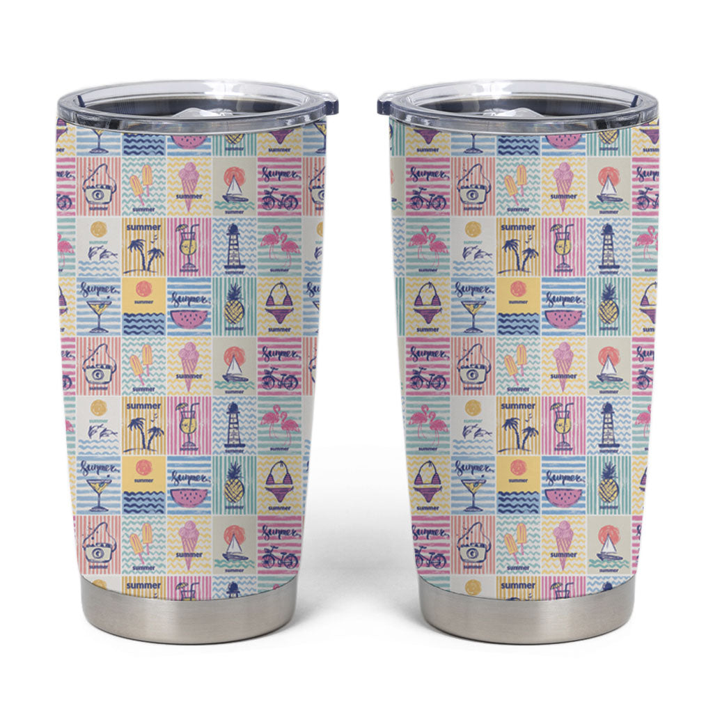 Aloha Summer Posters Grunge Textures Tumbler Cup