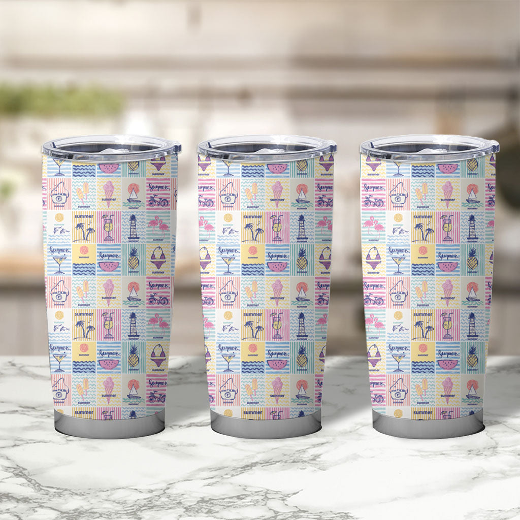 Aloha Summer Posters Grunge Textures Tumbler Cup