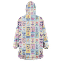 Aloha Summer Posters Grunge Textures Wearable Blanket Hoodie