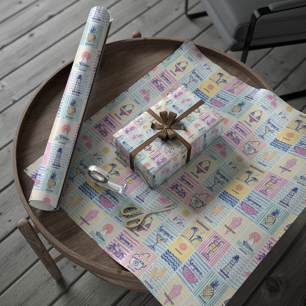 Aloha Summer Posters Grunge Textures Wrapping Paper