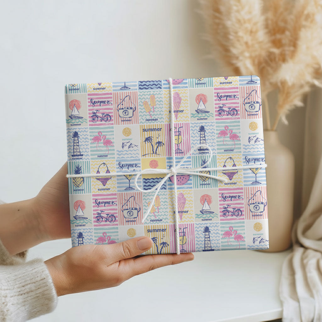 Aloha Summer Posters Grunge Textures Wrapping Paper