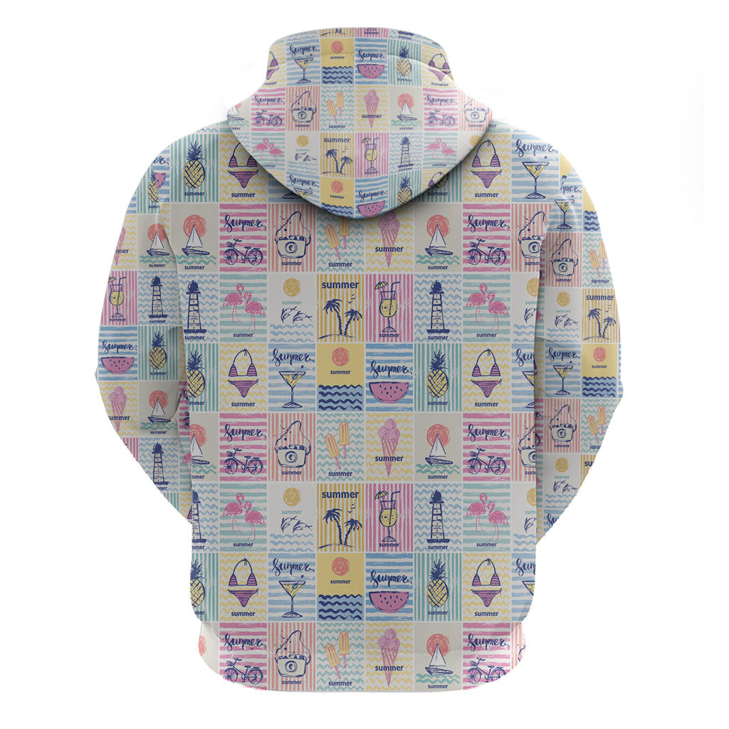 Aloha Summer Posters Grunge Textures Zip Hoodie