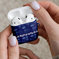 Blue Hawaii Palm Tree Hibiscus AirPods Case Fantasy Summer Vibe LT01 - Polynesian Pride