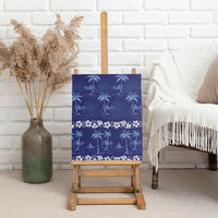 Blue Hawaii Palm Tree Hibiscus Canvas Wall Art Fantasy Summer Vibe LT01 - Polynesian Pride