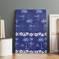 Blue Hawaii Palm Tree Hibiscus Canvas Wall Art Fantasy Summer Vibe LT01 - Polynesian Pride