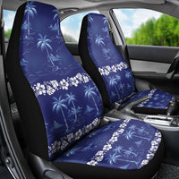 Blue Hawaii Palm Tree Hibiscus Car Seat Cover Fantasy Summer Vibe LT01 - Polynesian Pride