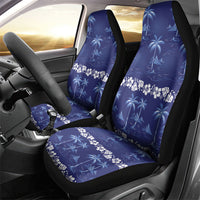Blue Hawaii Palm Tree Hibiscus Car Seat Cover Fantasy Summer Vibe LT01 - Polynesian Pride
