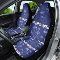 Blue Hawaii Palm Tree Hibiscus Car Seat Cover Fantasy Summer Vibe LT01 - Polynesian Pride