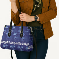 Blue Hawaii Palm Tree Hibiscus Leather Bag Fantasy Summer Vibe LT01 - Polynesian Pride