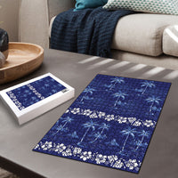 Blue Hawaii Palm Tree Hibiscus Puzzle Fantasy Summer Vibe LT01 - Polynesian Pride