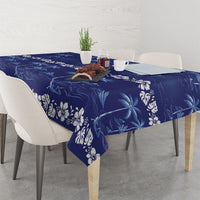 Blue Hawaii Palm Tree Hibiscus Tablecloth Fantasy Summer Vibe LT01 - Polynesian Pride