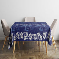 Blue Hawaii Palm Tree Hibiscus Tablecloth Fantasy Summer Vibe LT01 - Polynesian Pride