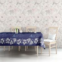 Blue Hawaii Palm Tree Hibiscus Tablecloth Fantasy Summer Vibe LT01 - Polynesian Pride