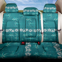 Cyan Hawaii Palm Tree Hibiscus Back Car Seat Cover Fantasy Summer Vibe LT01 One Size Cyan - Polynesian Pride