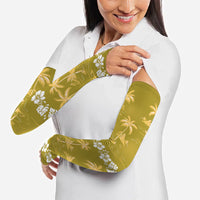 Yellow Hawaii Palm Tree Hibiscus Arm Sleeves Fantasy Summer Vibe LT01 - Polynesian Pride