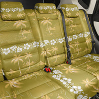 Yellow Hawaii Palm Tree Hibiscus Back Car Seat Cover Fantasy Summer Vibe LT01 - Polynesian Pride