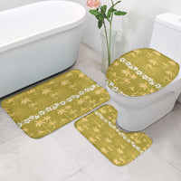Yellow Hawaii Palm Tree Hibiscus Bathroom Set Fantasy Summer Vibe LT01 - Polynesian Pride
