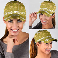 Yellow Hawaii Palm Tree Hibiscus Classic Cap Fantasy Summer Vibe LT01 - Polynesian Pride