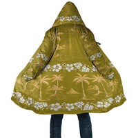Yellow Hawaii Palm Tree Hibiscus Cloak Fantasy Summer Vibe LT01 Unisex Yellow - Polynesian Pride