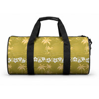 Yellow Hawaii Palm Tree Hibiscus Duffle Bag Fantasy Summer Vibe
